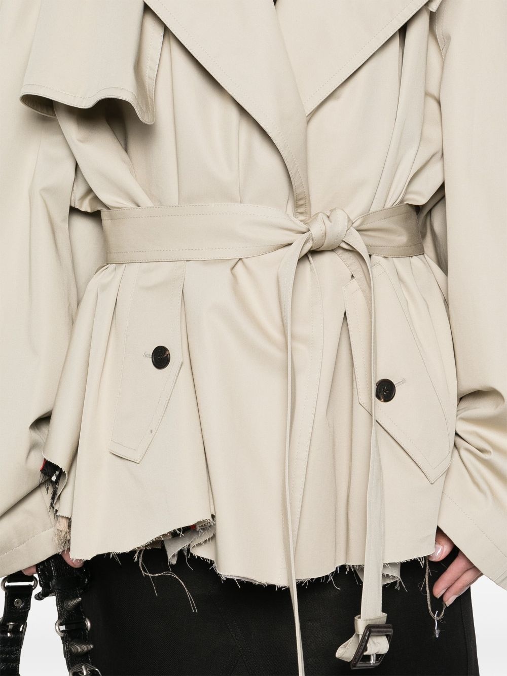 cropped trench coat - 5