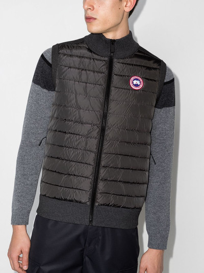 Canada Goose Colete Hybridge matelassê com recorte de tricô outlook