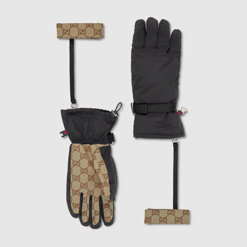 GUCCI GG padded gloves with wrist straps outlook
