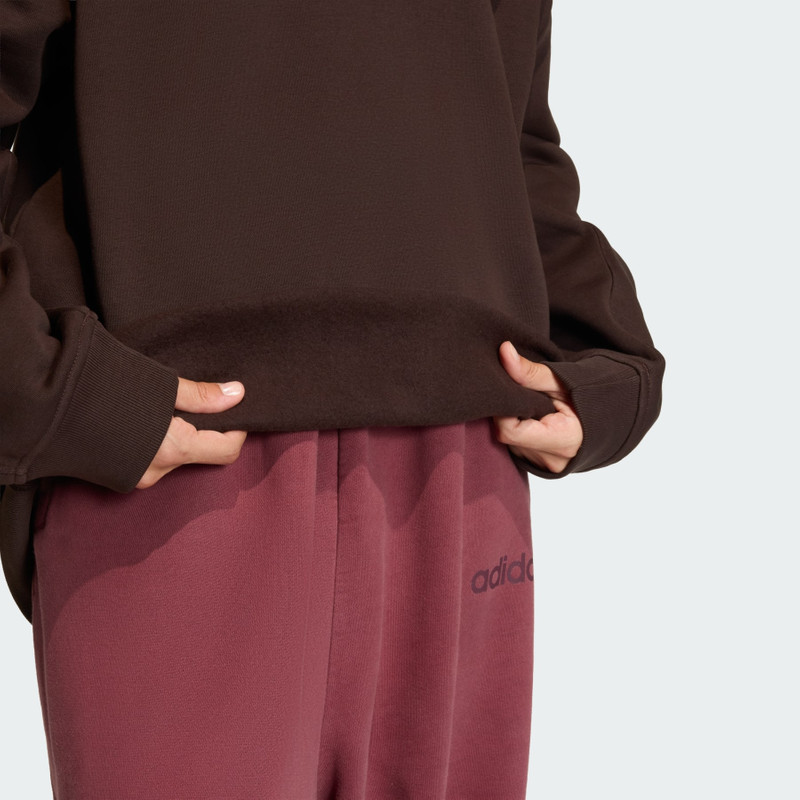 Essentials Fleece Long Oversized Crew Sweatshirt 6