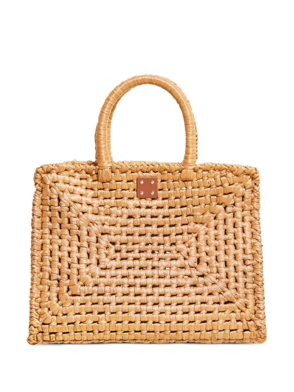 Studio Box raffia tote bag - 3