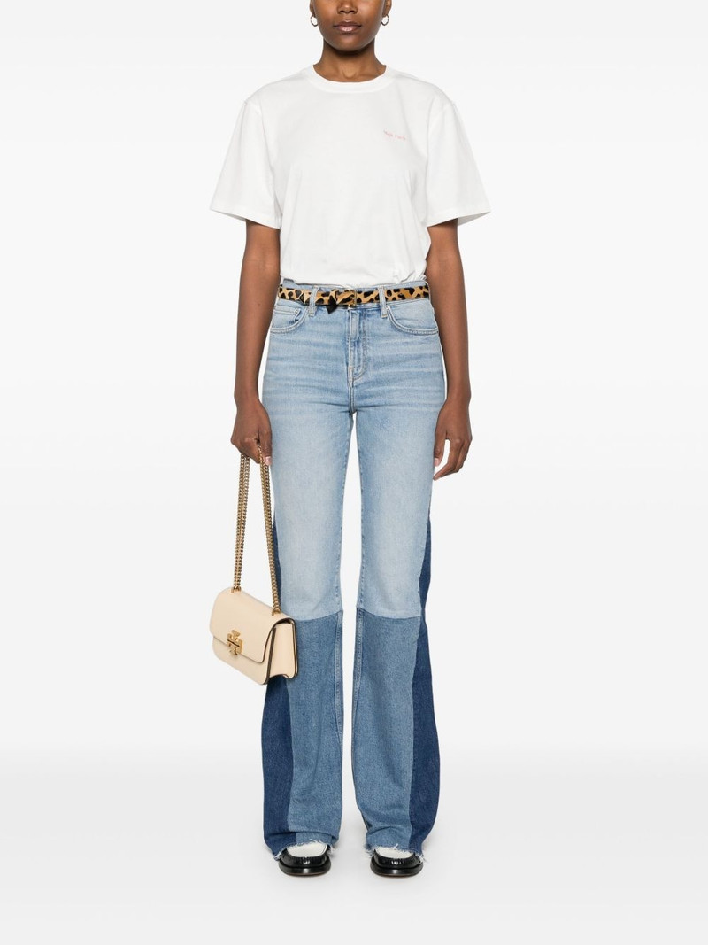 maje panelled wide-leg jeans outlook