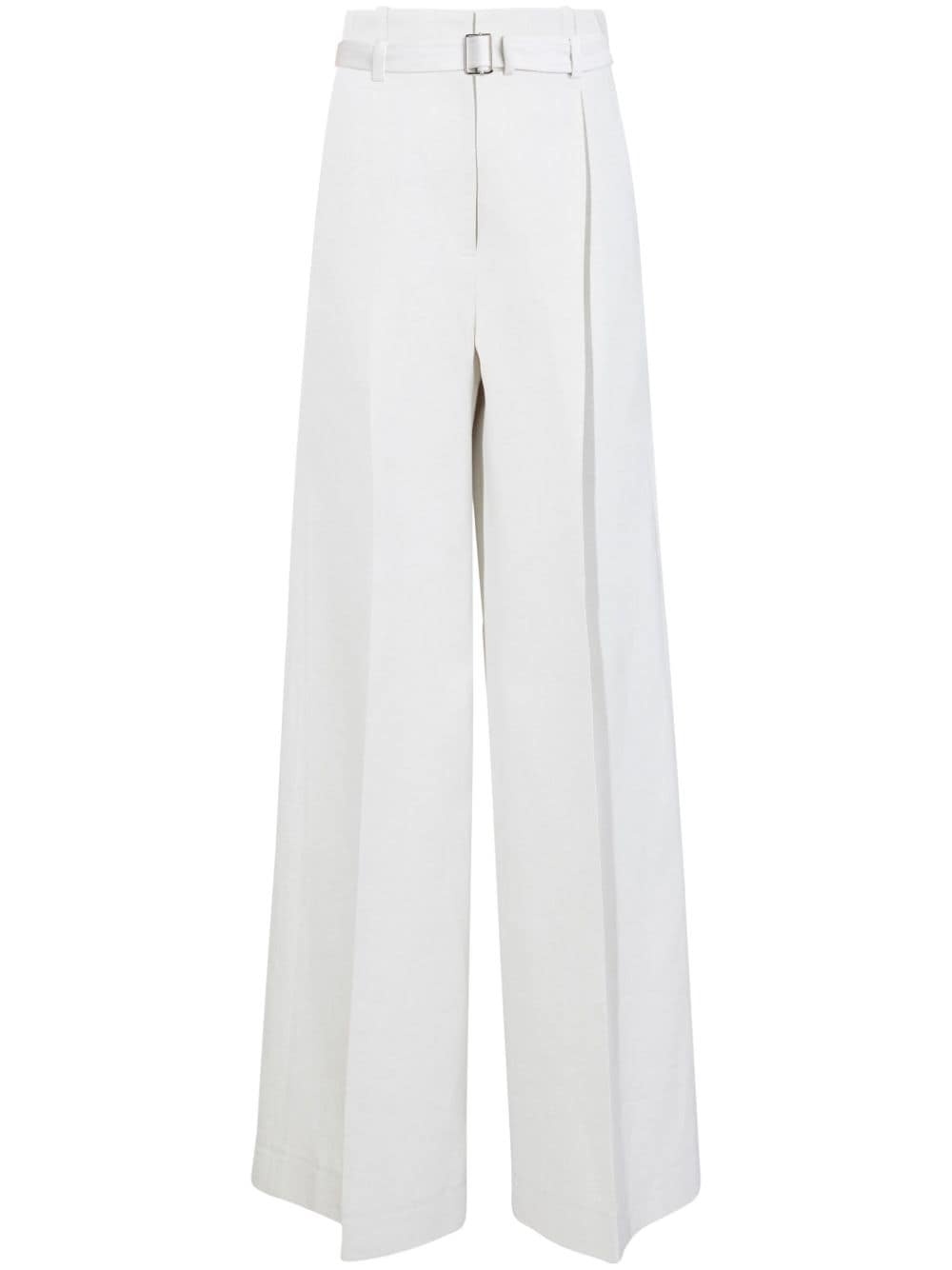 Dana high-waist cotton-linen trousers - 1