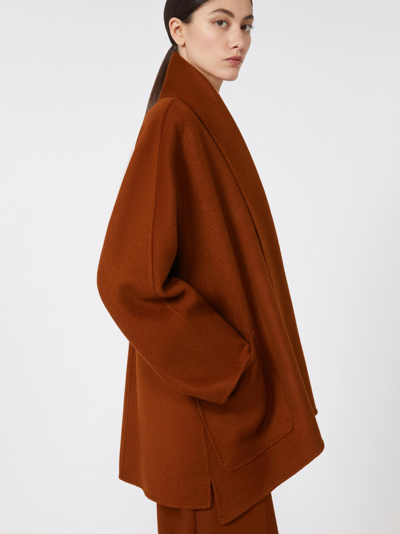 DANZATORE Camel robe-style jacket - TERRA COTTA 6