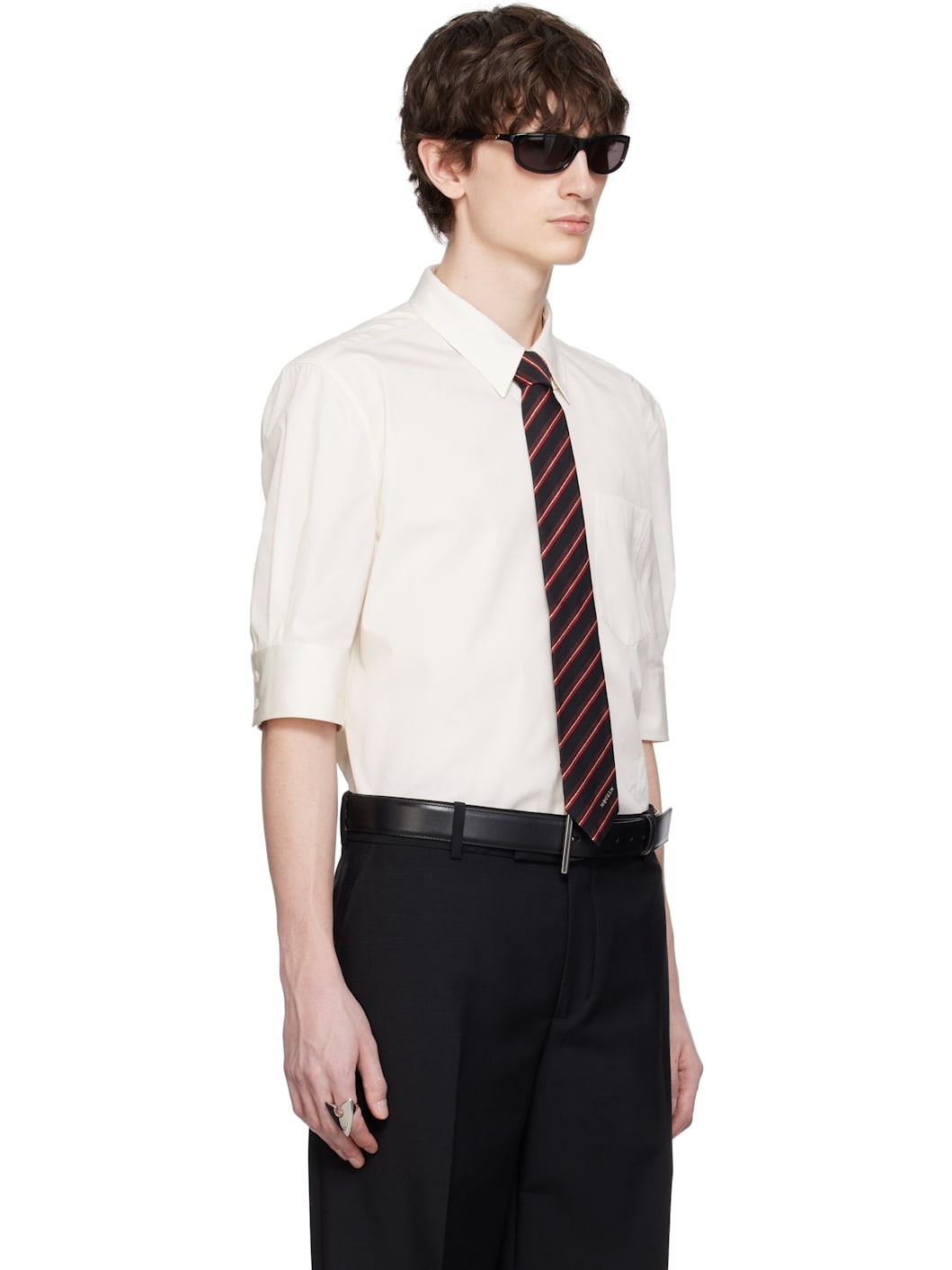Off-White Cotton Poplin Deep Cuff Shirt - 2