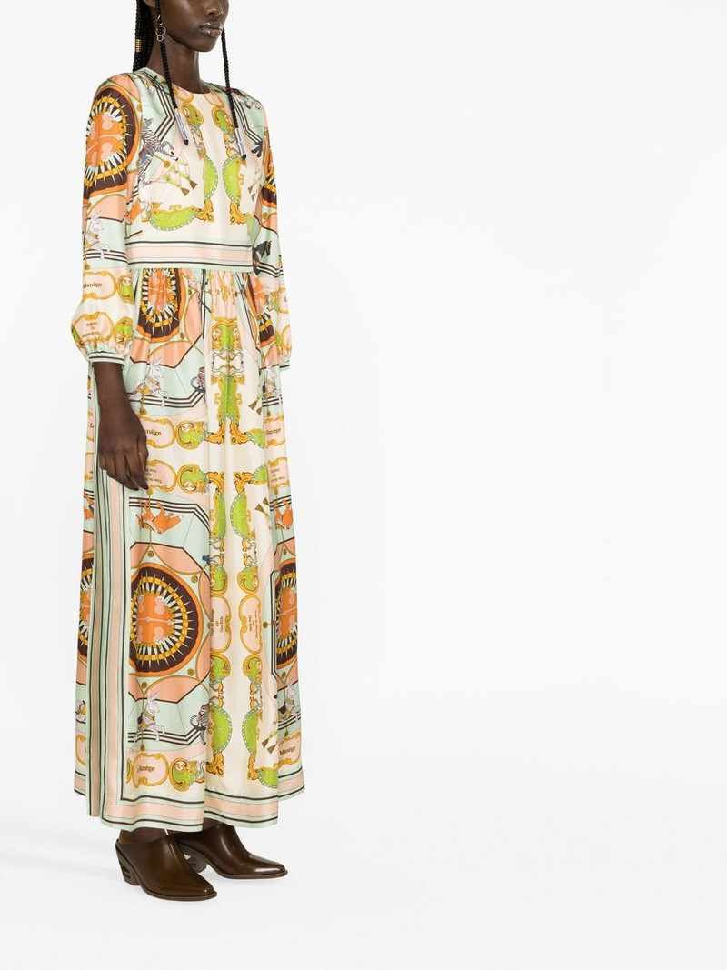 baroque-print silk dress 4