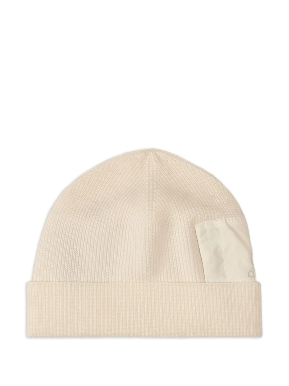 ribbed-wool logo-patch beanie hat - 2