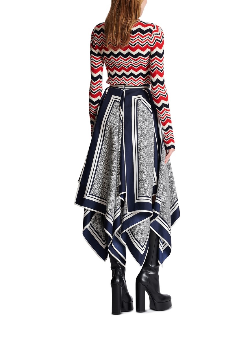 Monogrammed scarf skirt - 3