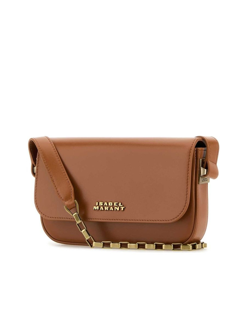 Isabel Marant Caramel Leather Lizza Shoulder Bag outlook