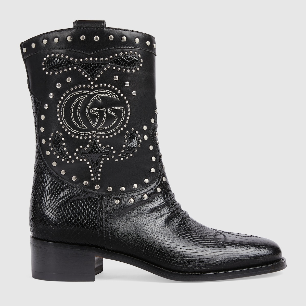 Women's boot with Double G and studs - 1