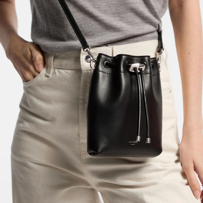 JIMMY CHOO Cinch Mini
Black Leather Mini Bag outlook