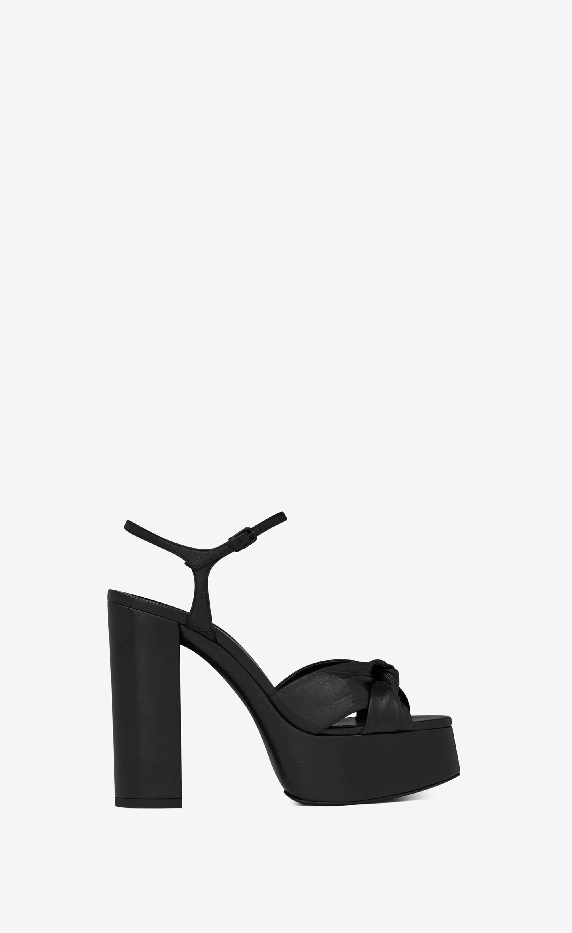 bianca platform sandals in smooth leather - 1