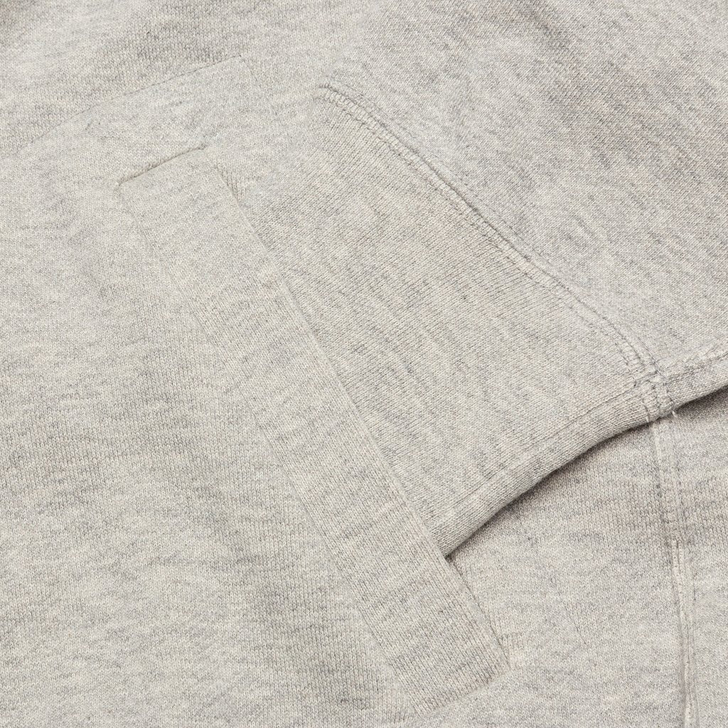 COMME DES GARCONS PLAY STACKED HEART HOODED SWEATSHIRT - GREY - 3