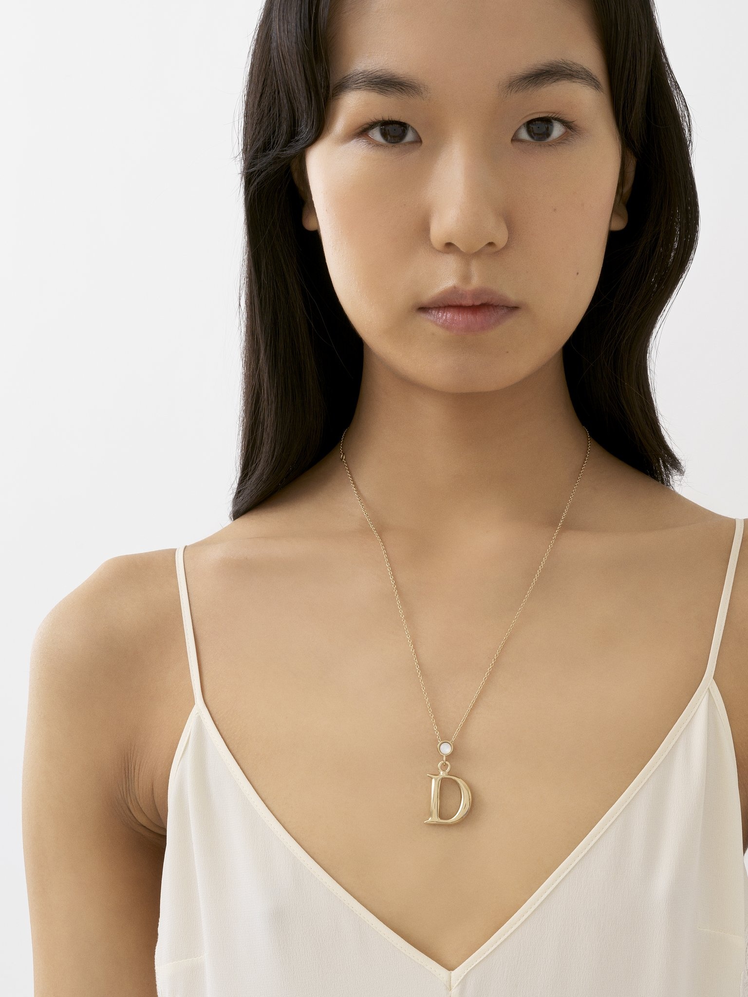 ALPHABET NECKLACE WITH PENDANT D - 3