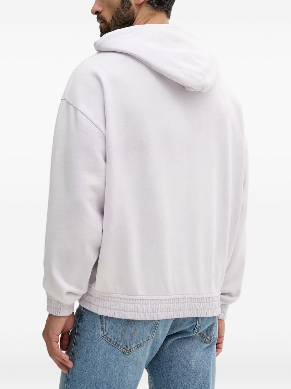 logo-patch zip-up hoodie - 2