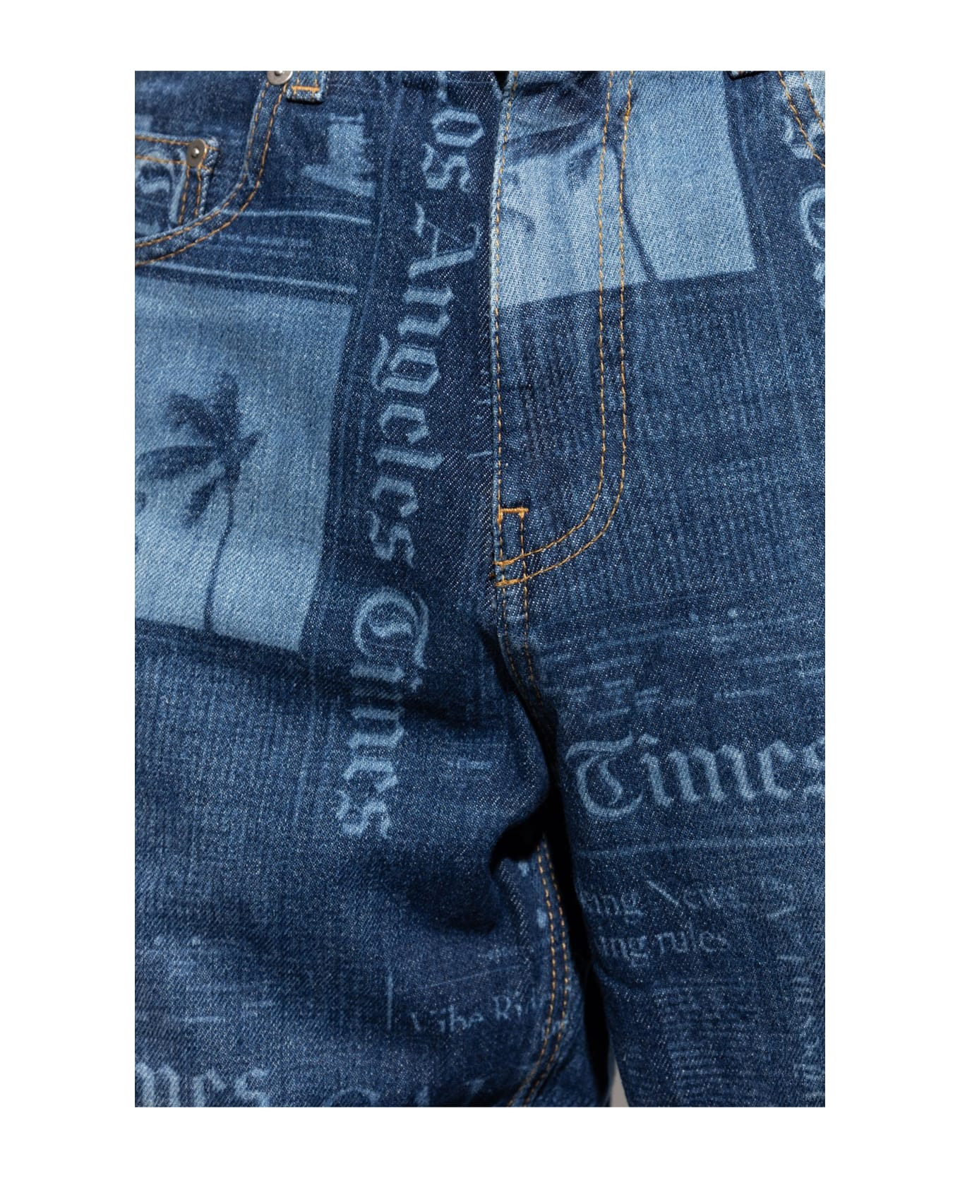 Palm Angels Patterned Jeans - 5