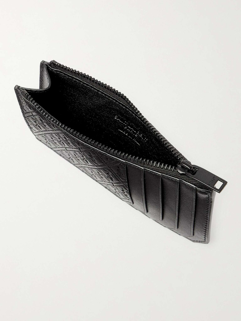 SAINT LAURENT Monogram-Debossed Leather Cardholder outlook
