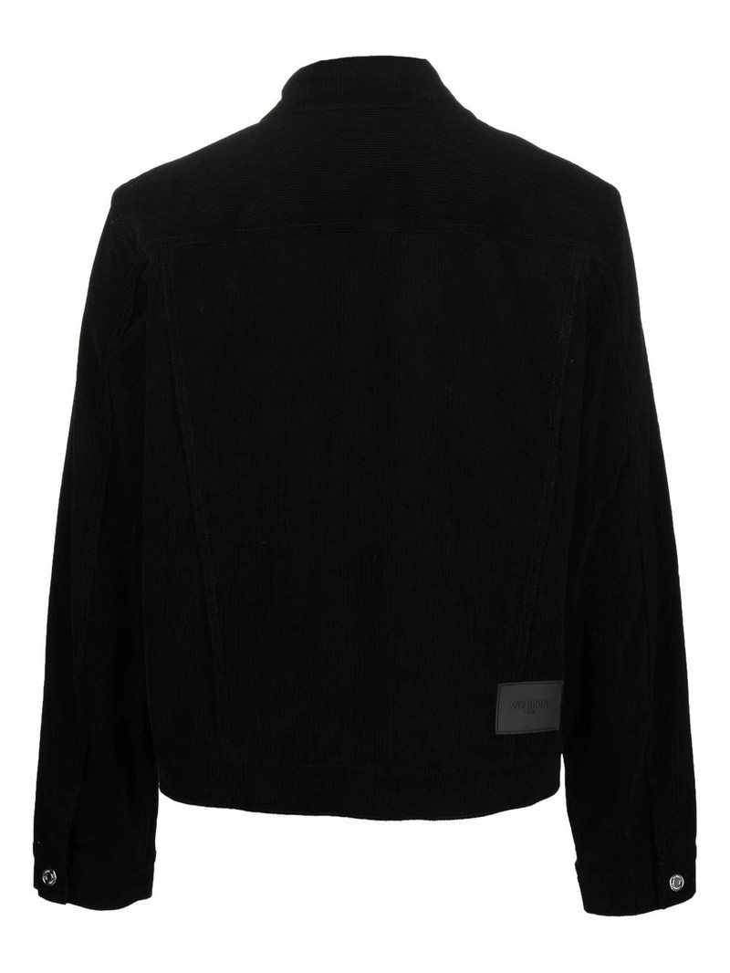 We11done logo-print corduroy jacket outlook