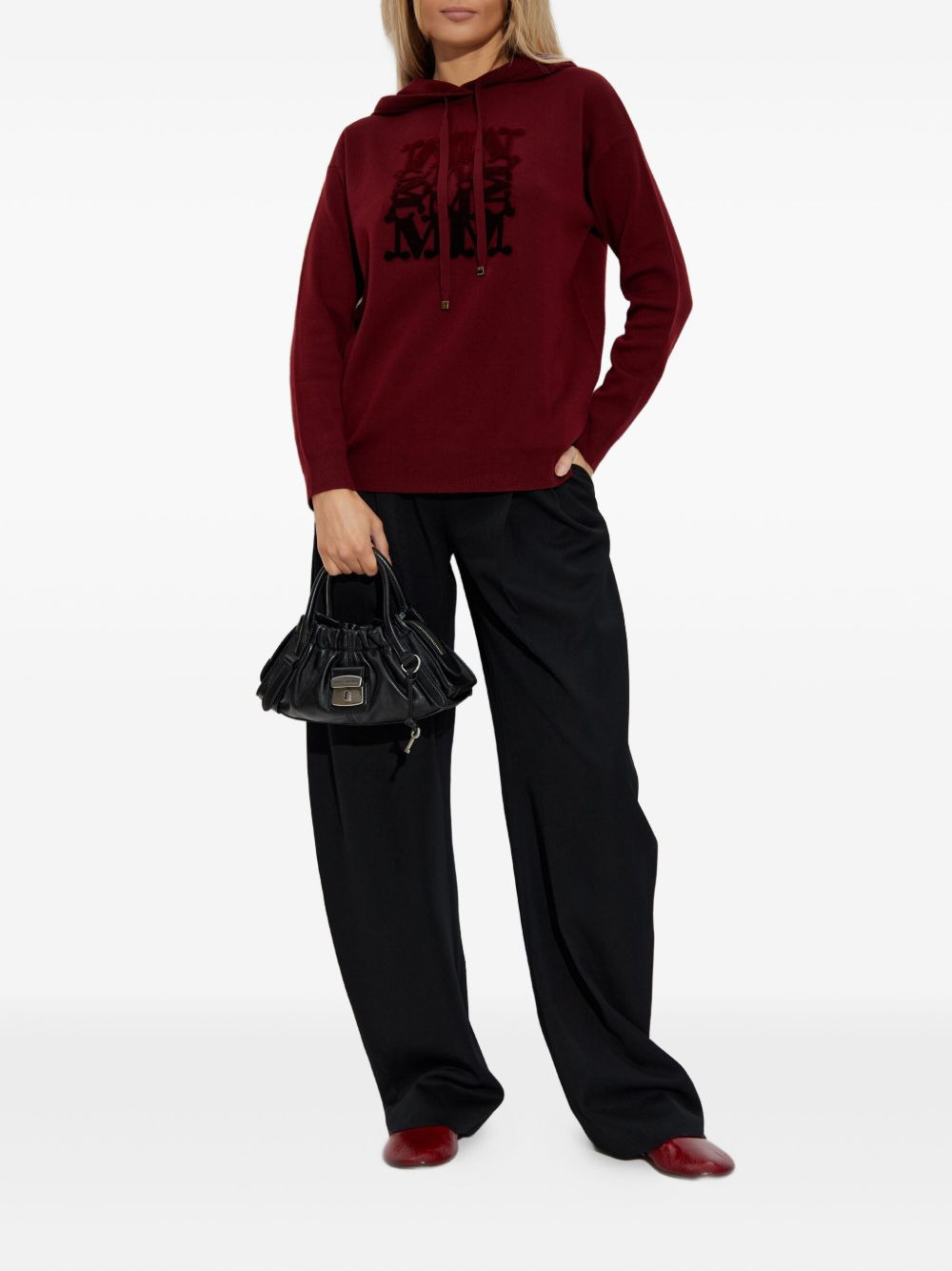 logo-detail hooded sweater - 2