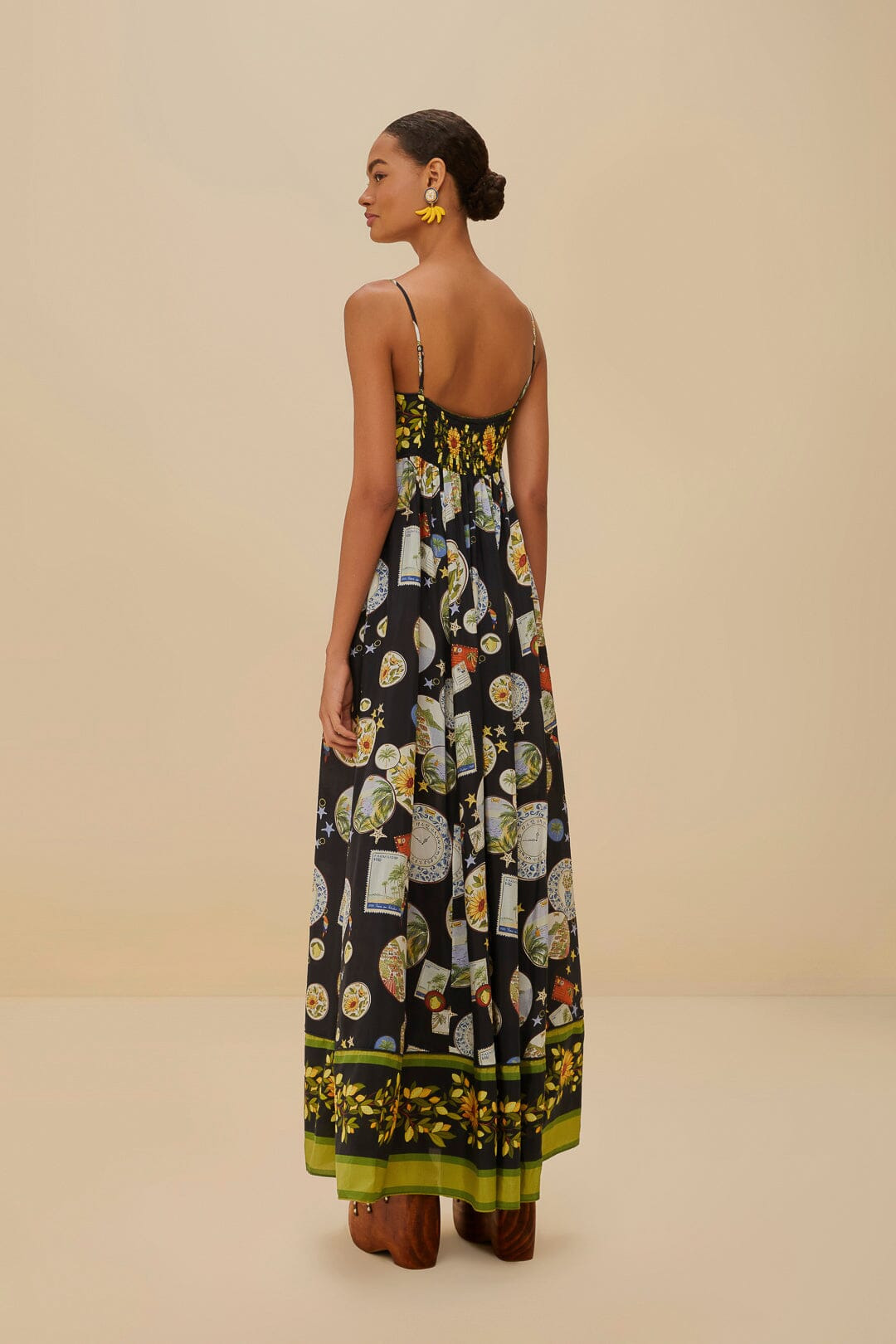 Black Trip Souvenir Maxi Dress - 4