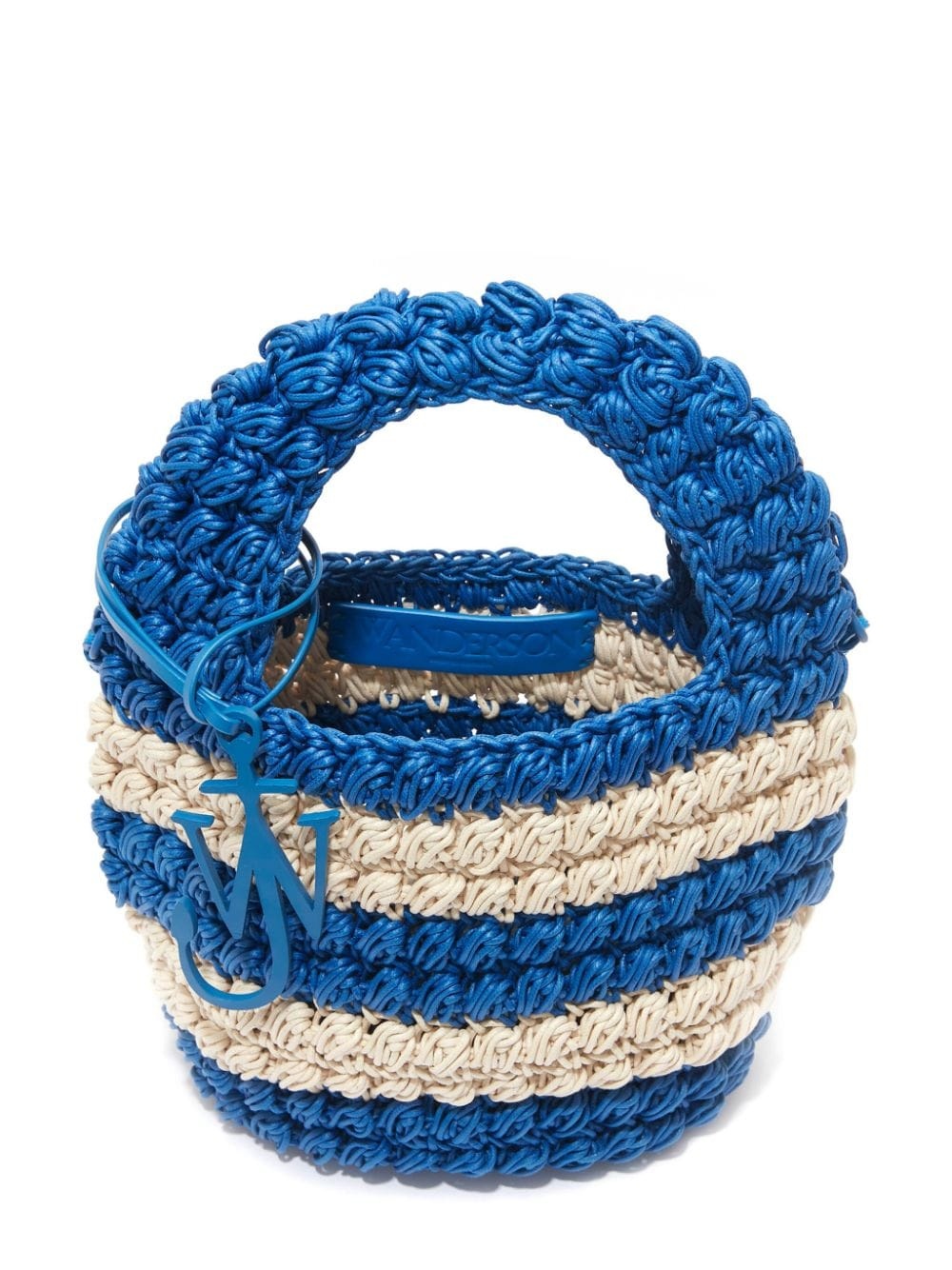 Anchor charm woven handbag - 5