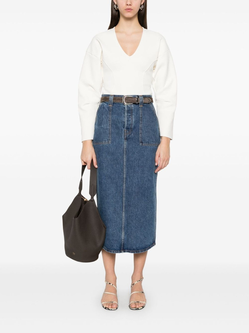 KHAITE Genevieve midi skirt outlook
