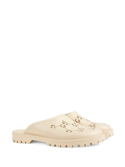 GUCCI GG perforated slip-on sandals outlook