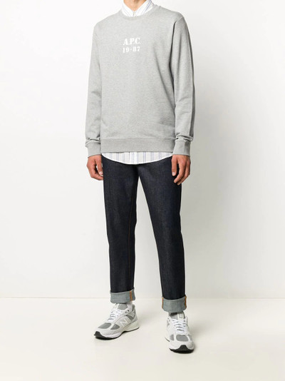 A.P.C. logo long-sleeve sweatshirt outlook