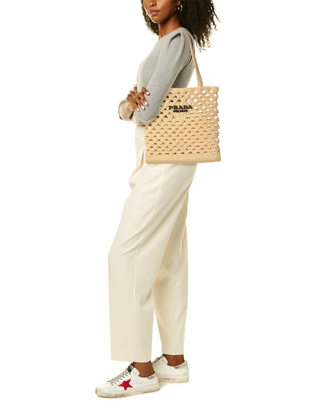 Prada Crochet Tote - 4