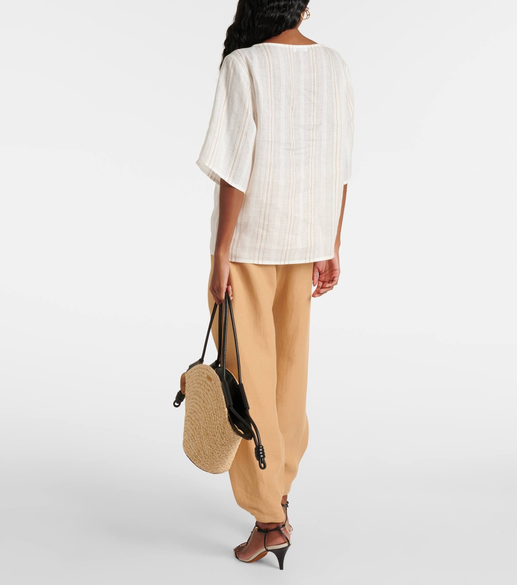 Mara striped linen top - 3