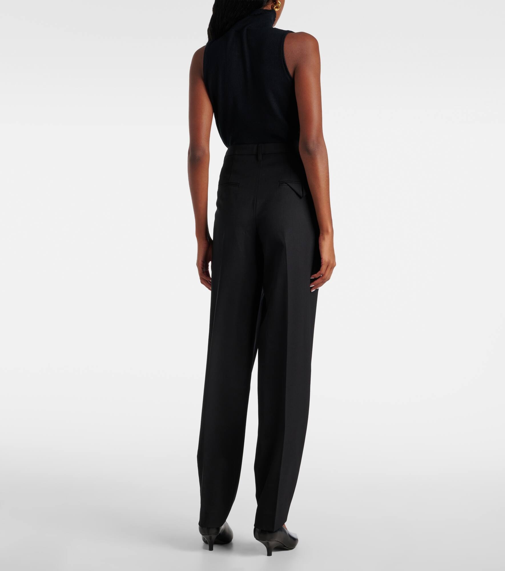 Wool-blend tapered pants - 3
