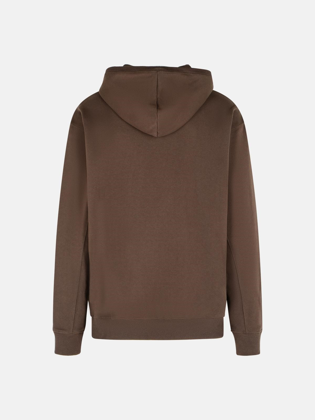 BROWN COTTON SWEATSHIRT - 3