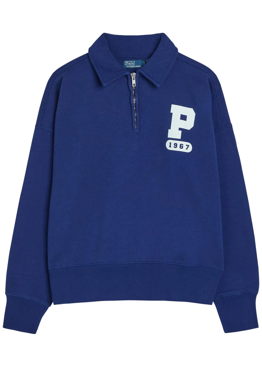Polo Ralph Lauren Logo-print Cropped Cotton-blend Sweatshirt - 1