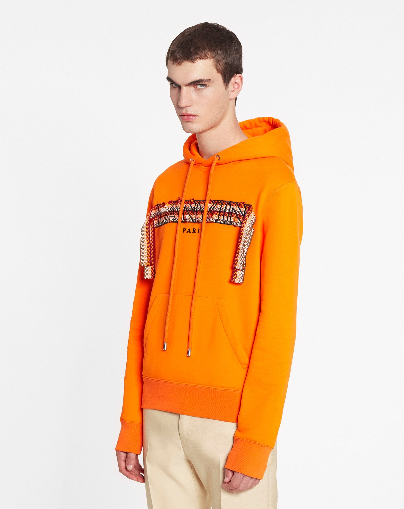 EMBROIDERED LANVIN CURB LACE HOODIE - 2