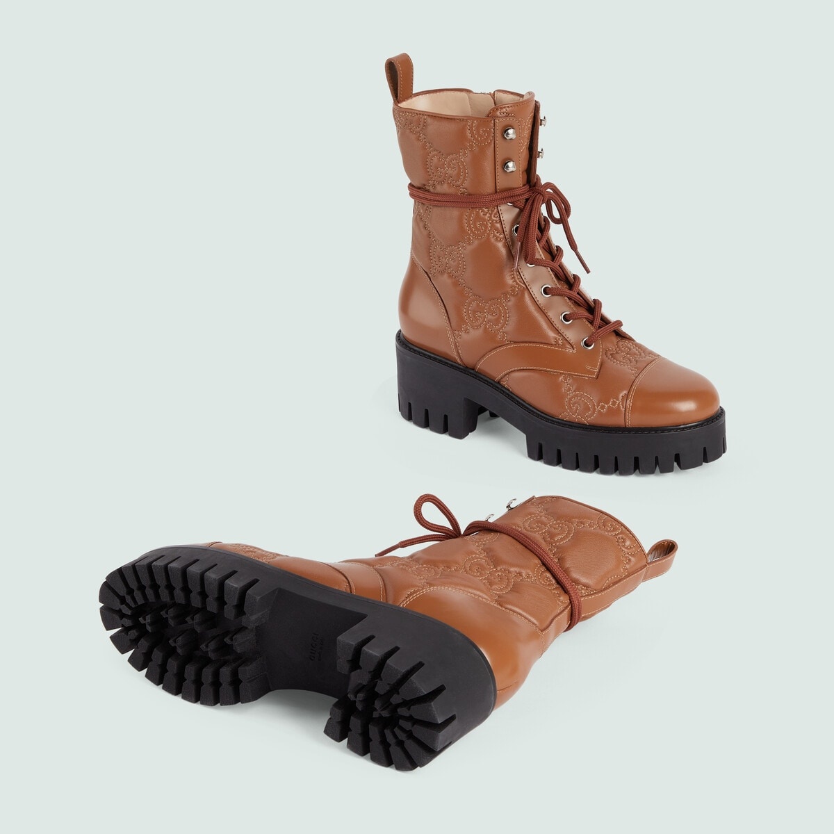 Women's GG quilted lace-up boot - 7