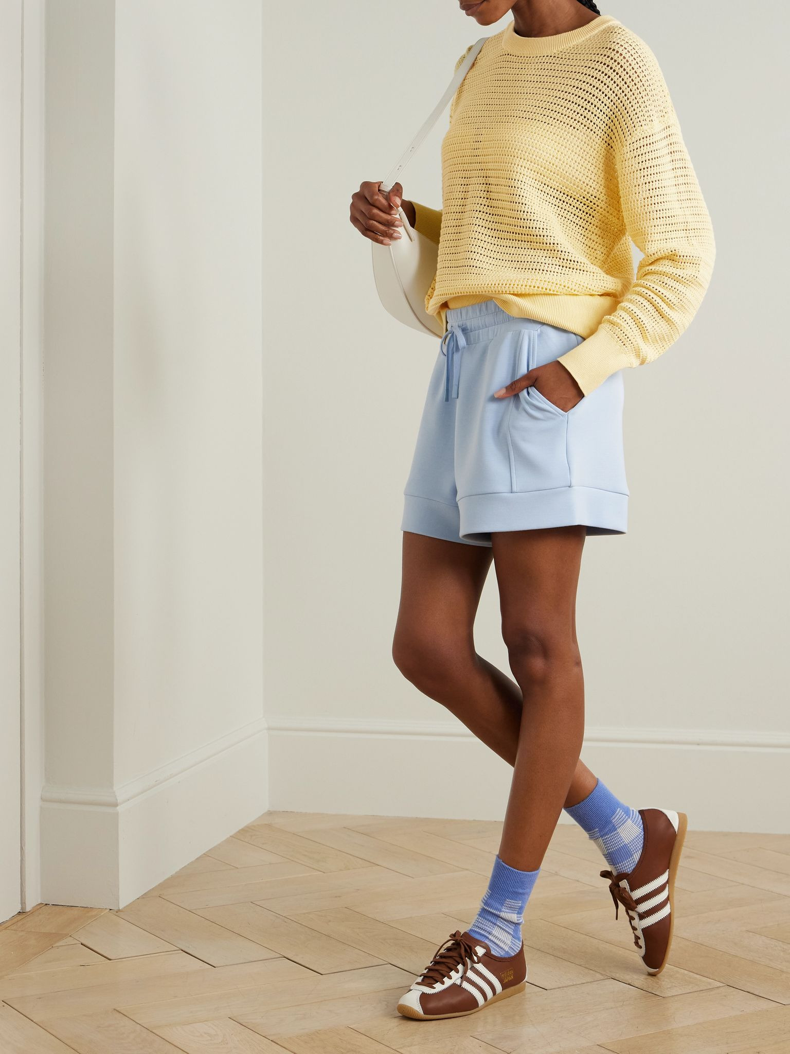 Kershaw open-knit cotton sweater Yellow - 2
