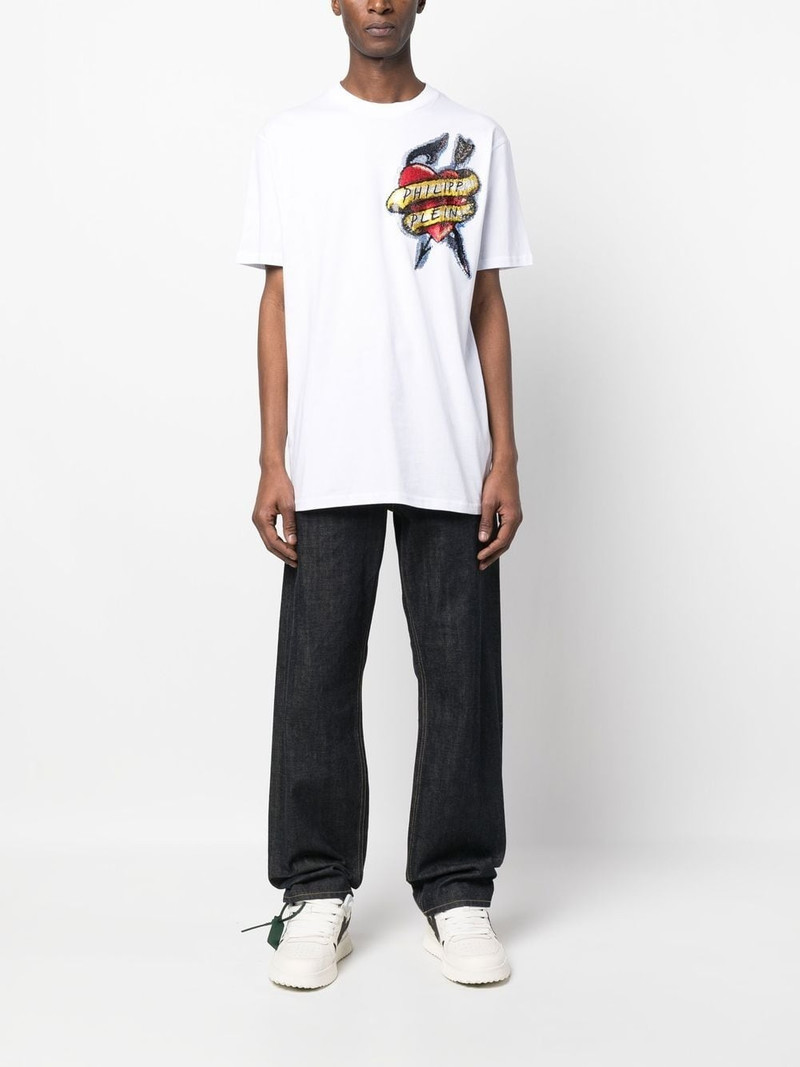 PHILIPP PLEIN tattoo-print T-shirt outlook