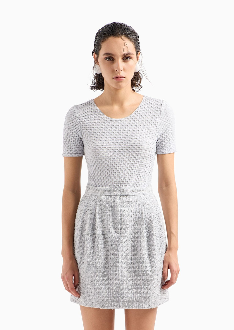 Lurex tweed skirt with darts 2