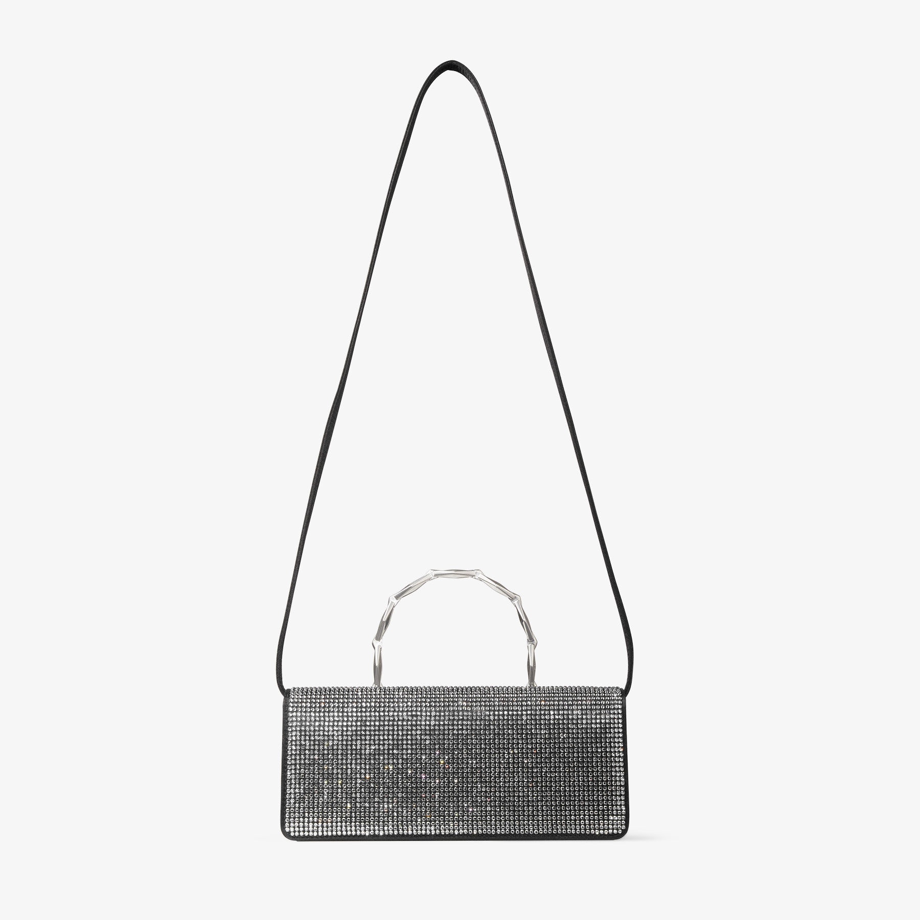 Diamond Chain Top Handle
Black Crystal Top Handle Bag - 7