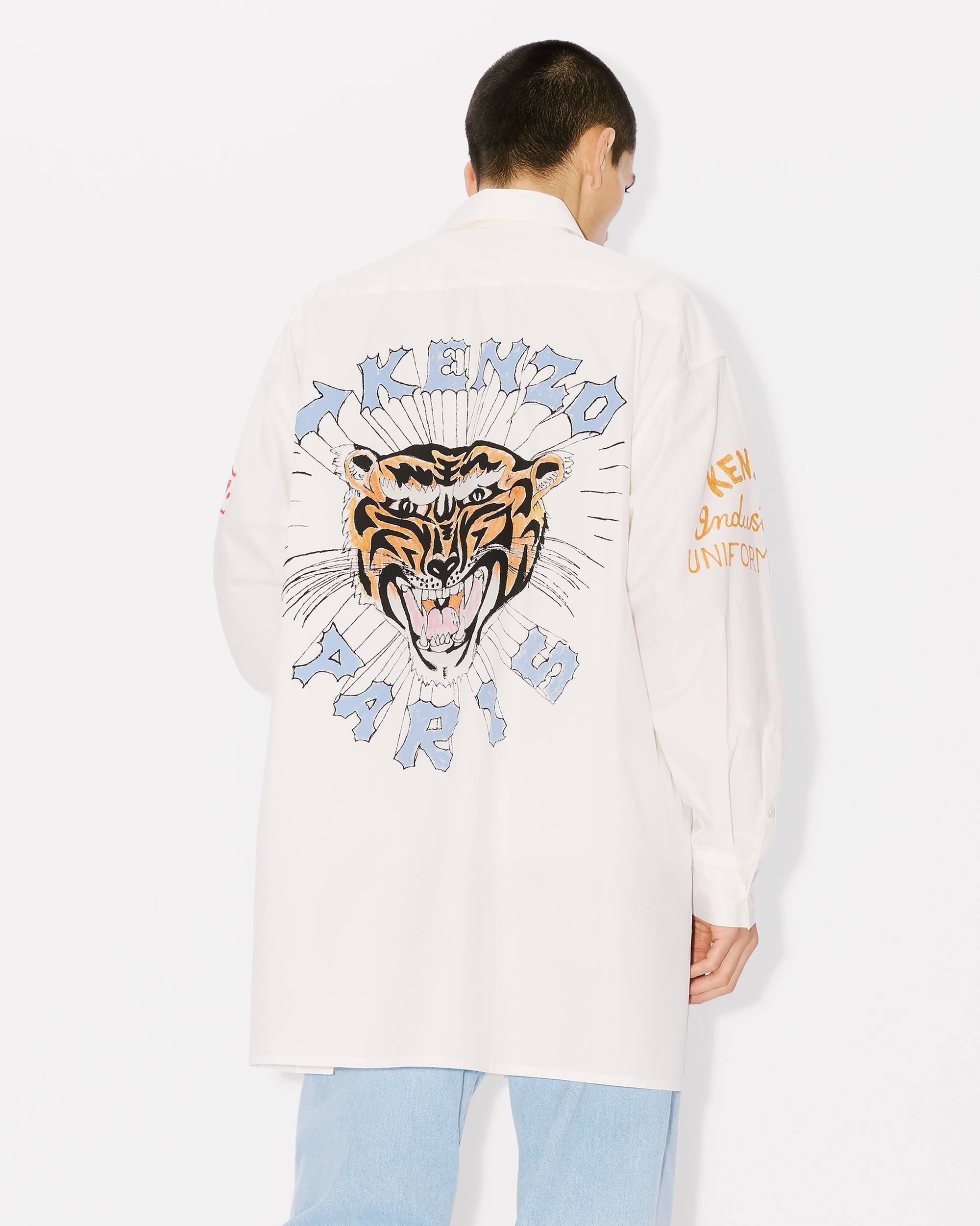 'KENZO Drawn Varsity' long oversized shirt - 3