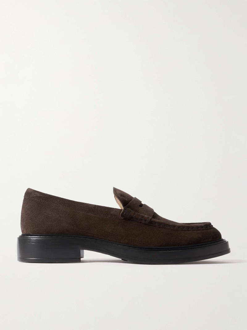 로고 debossed 스웨드 페니 Loafers - 1