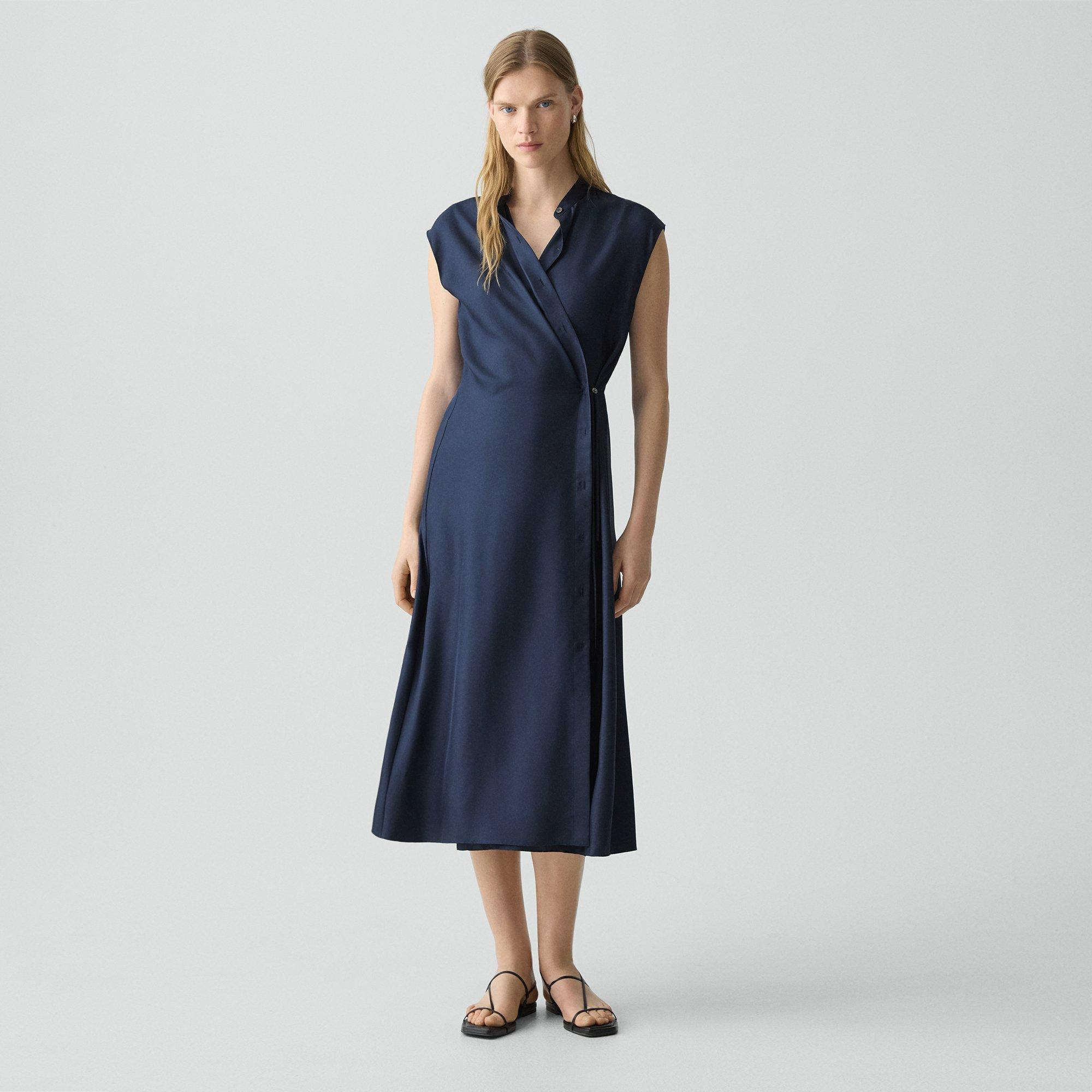 Convertible Wrap Dress in Mod Silk Twill - 2