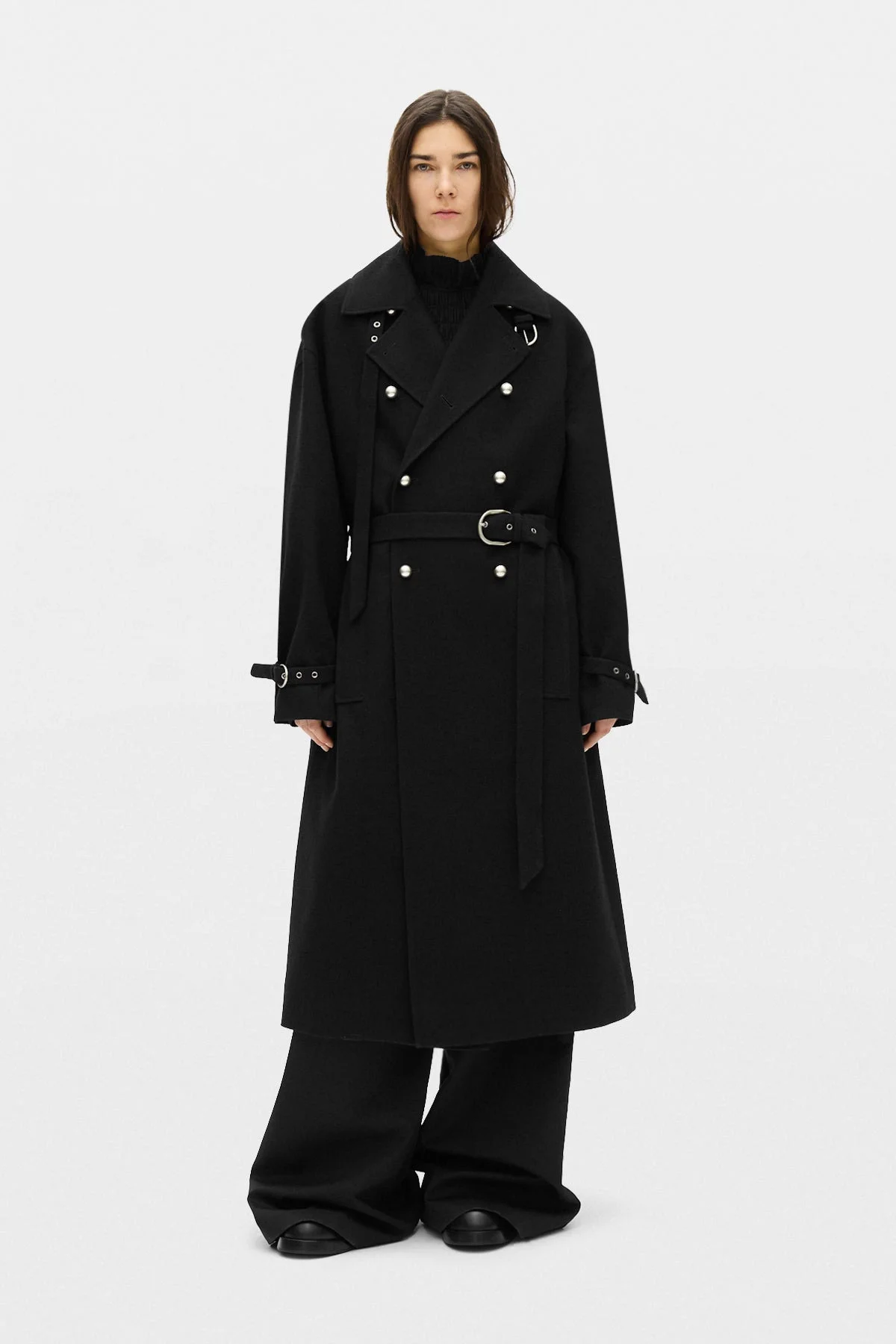 Maira Double Breasted Trench Coat - 1