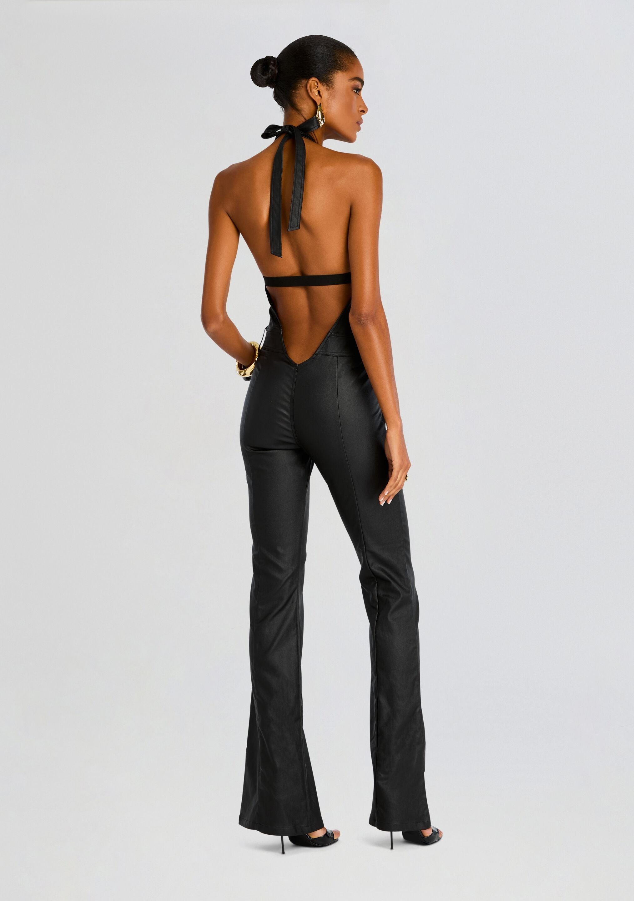 CYNTHIA COATED DENIM JUMPSUIT - 4