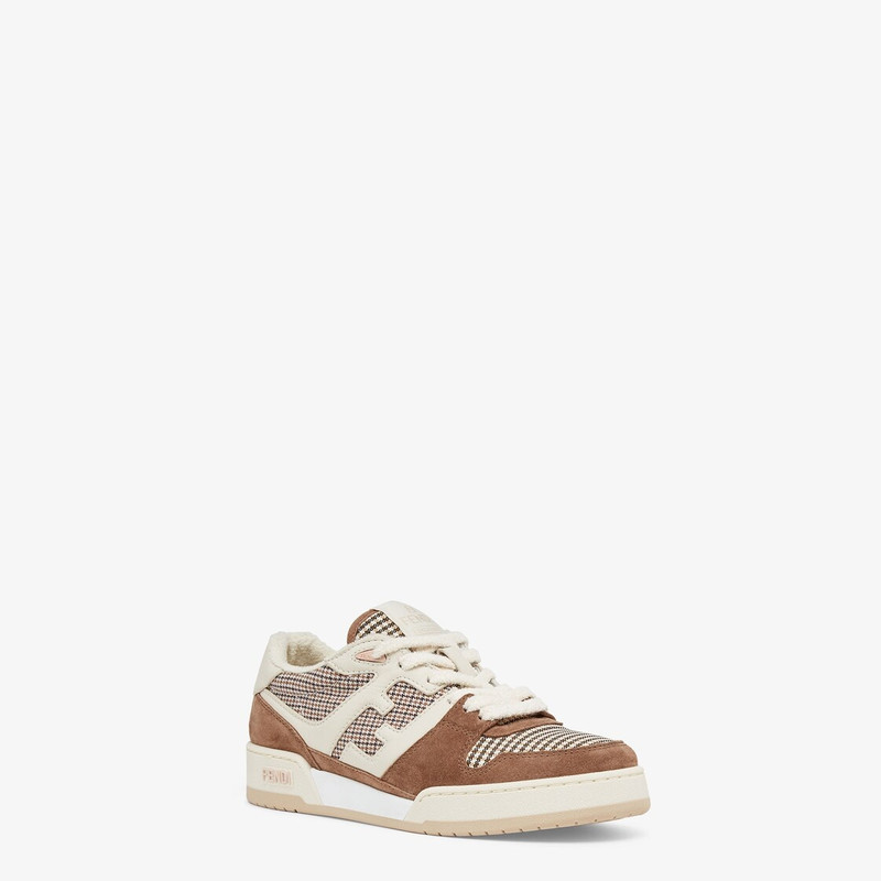 FENDI Brown suede low-tops outlook