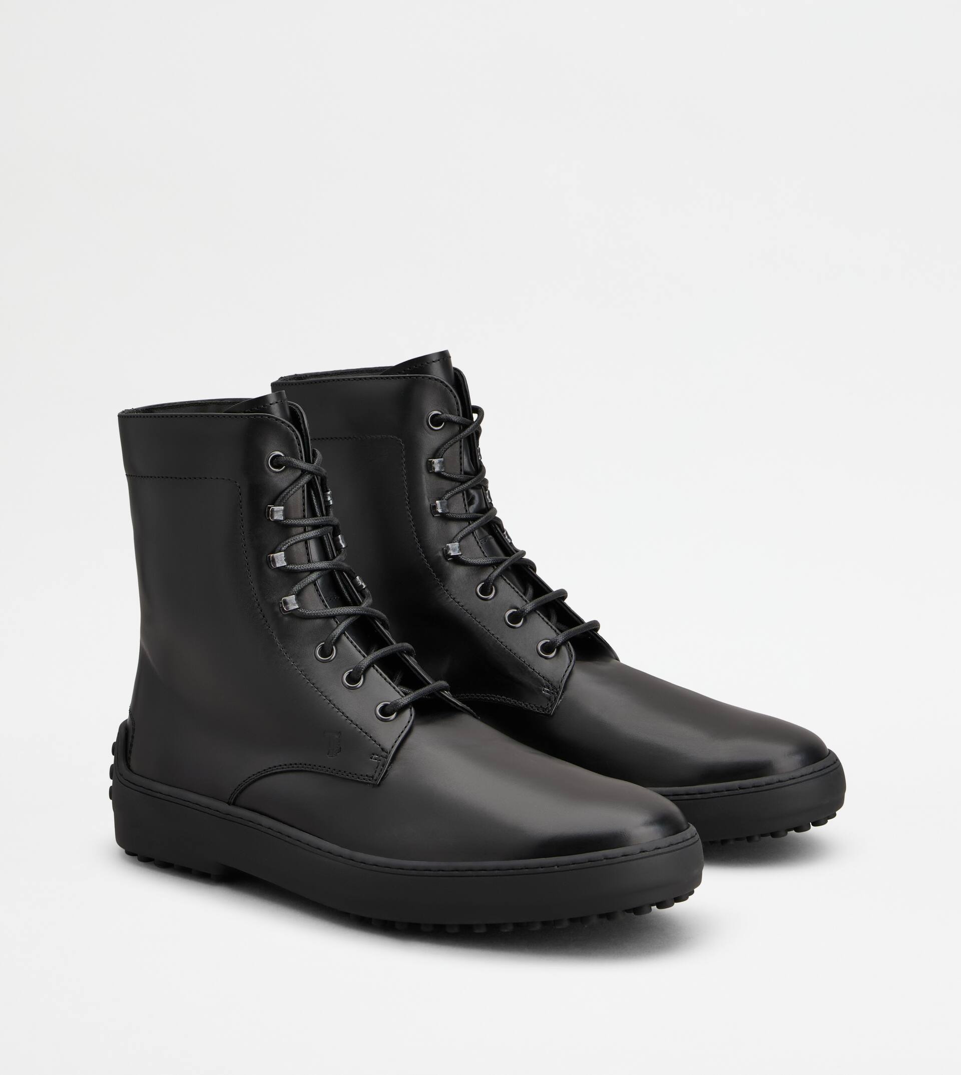 WINTER GOMMINO ANKLE BOOTS IN LEATHER - BLACK - 2