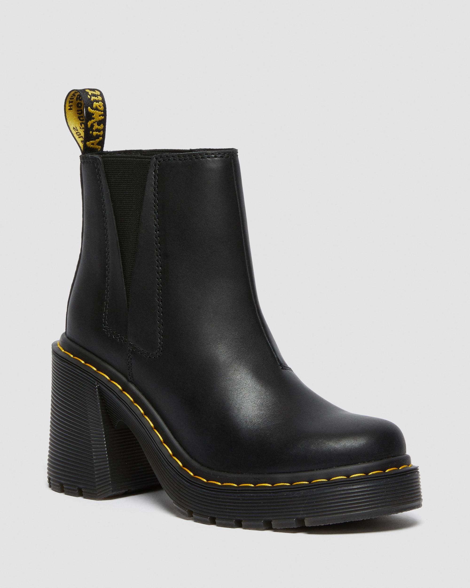 Spence Leather Flared Heel Chelsea Boots - 5