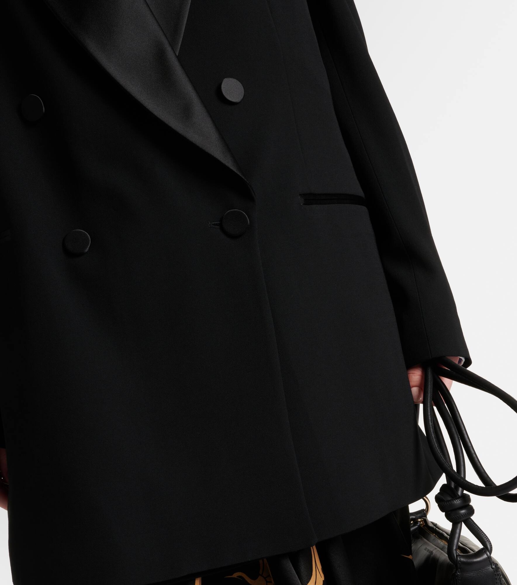 Oversized wool and silk-blend blazer - 5
