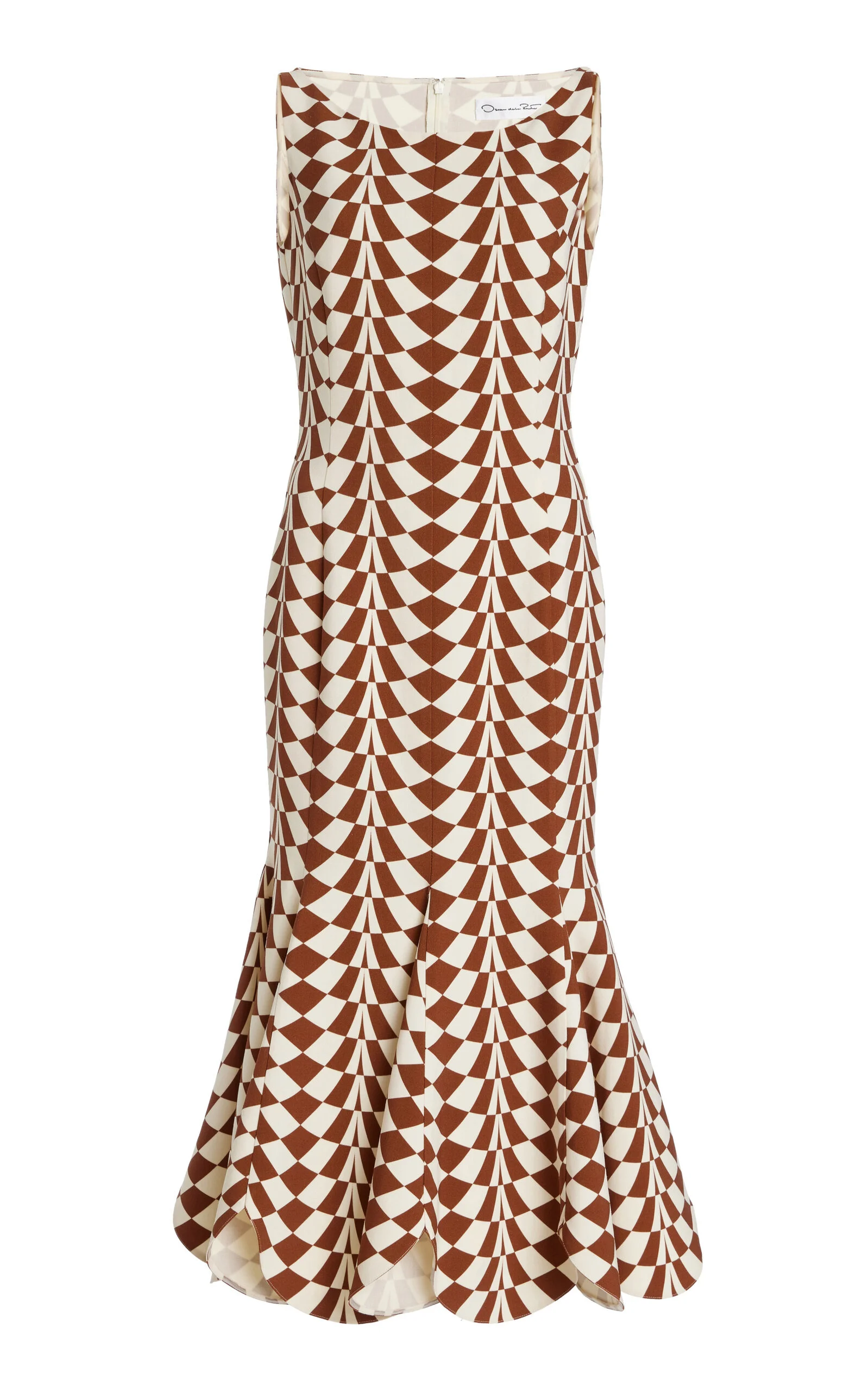 Stretch-Wool Midi Dress brown - 1