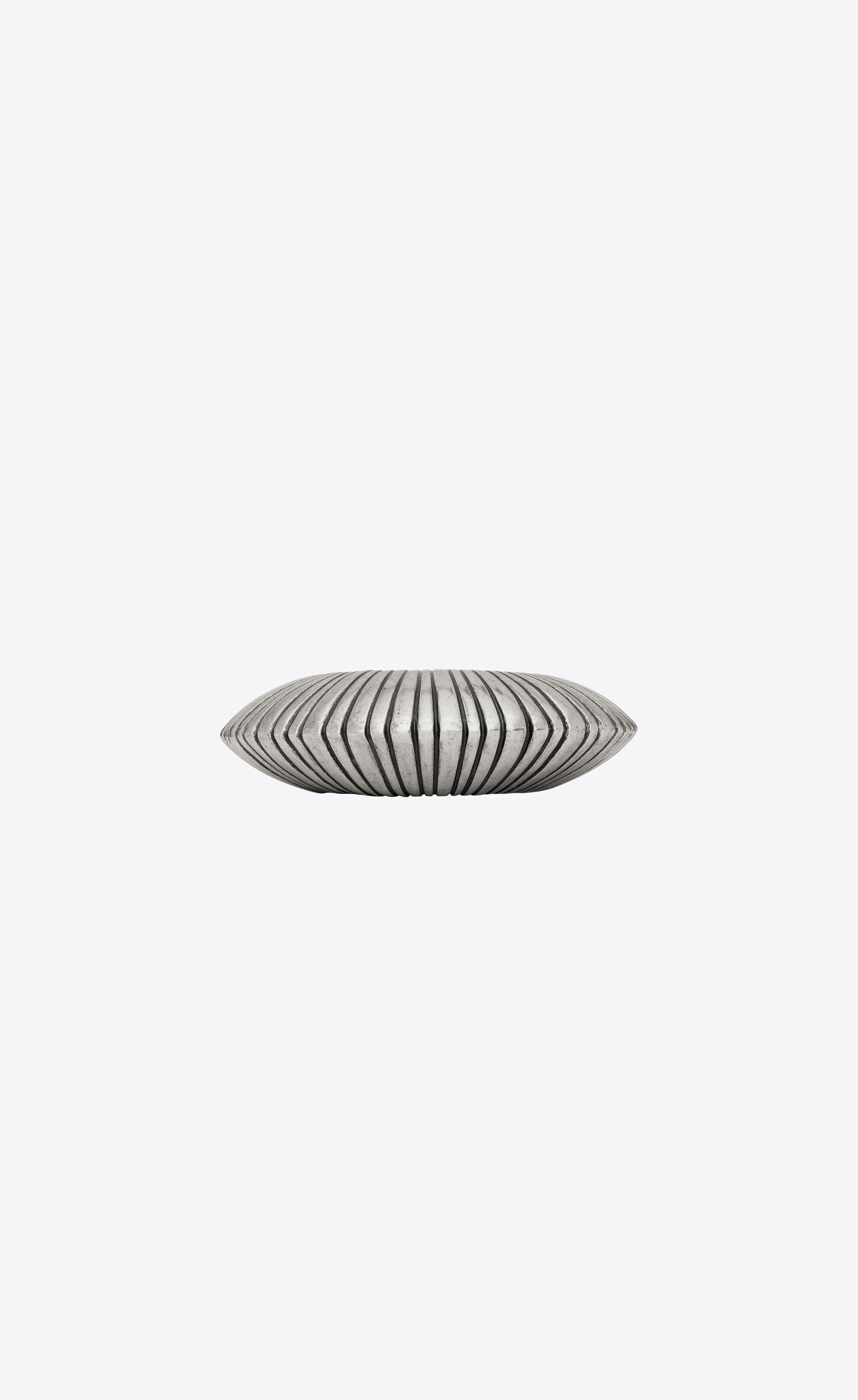 oversize striped cuff in metal - 1